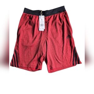 New Adidas Red/Orange and Black Athletic Shorts Lightweight Training Size S